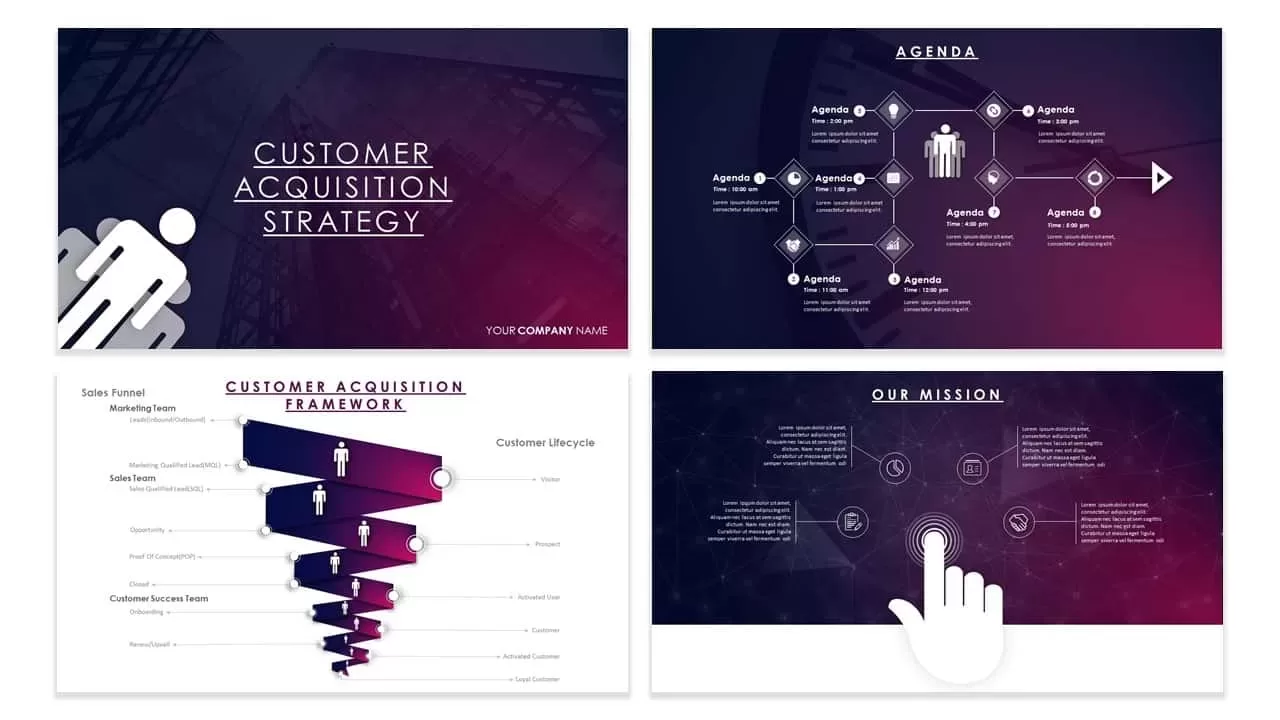 customer acquisition strategy template for powerpoint-1