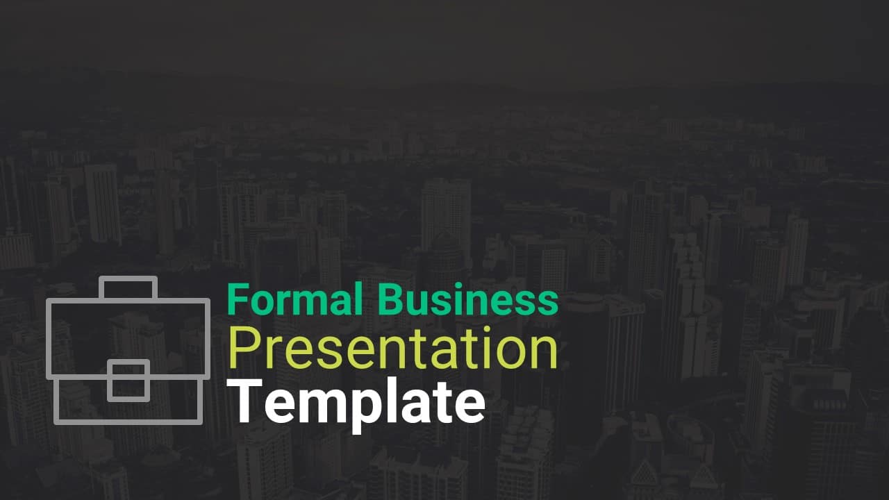 Formal Business Presentation Template for PowerPoint and Keynote