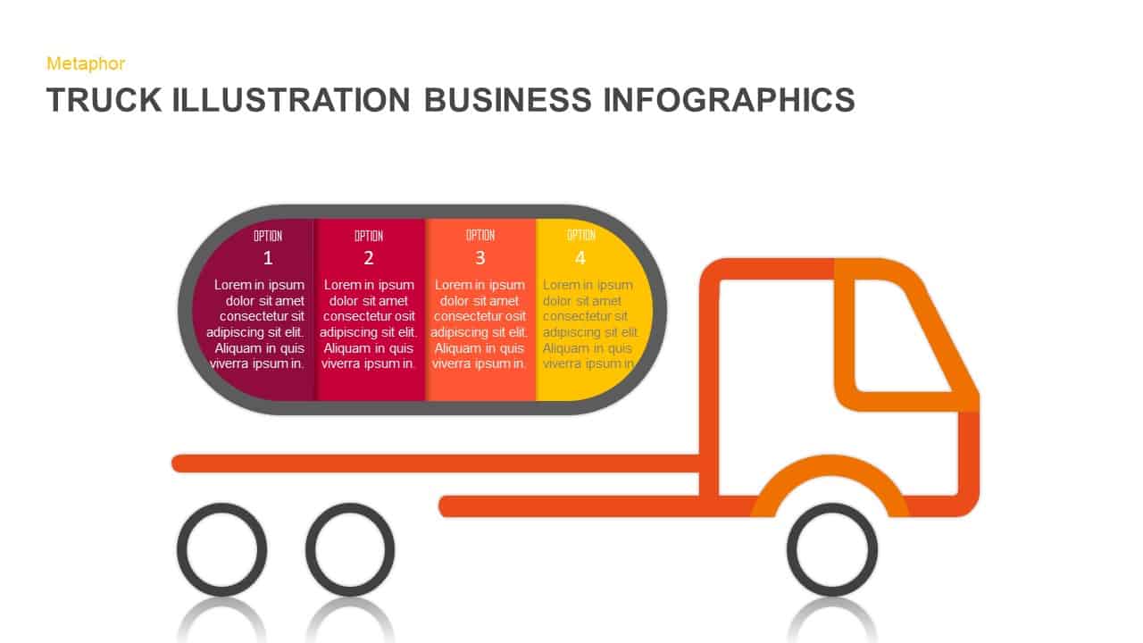 Truck Illustration Business Infographics Template