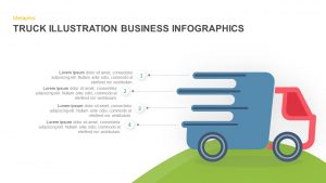 Truck Illustration Business Infographics Template for PowerPoint and Keynote