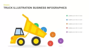 Truck Illustration Business Infographics Template