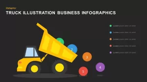 Truck Illustration Business Infographics Template