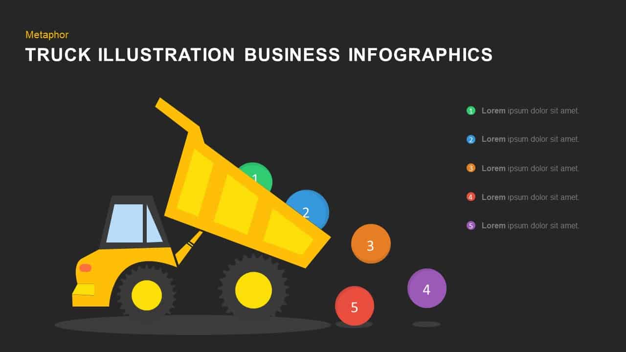 Truck Illustration Business Infographics Template