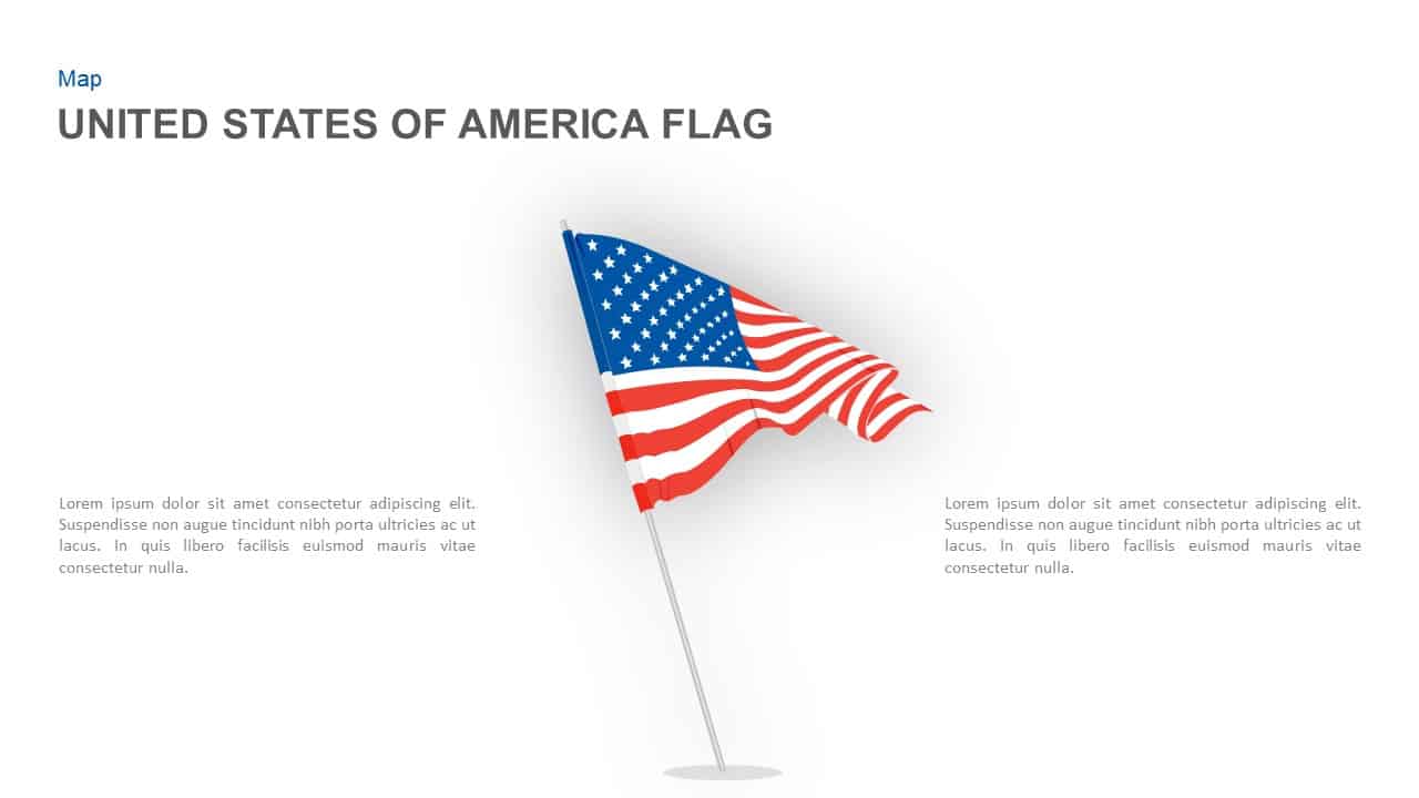 United States of America Flag PowerPoint Template and Keynote Slide