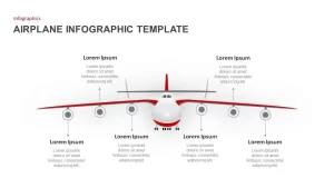 Airplane PowerPoint Template for Infographic Presentation
