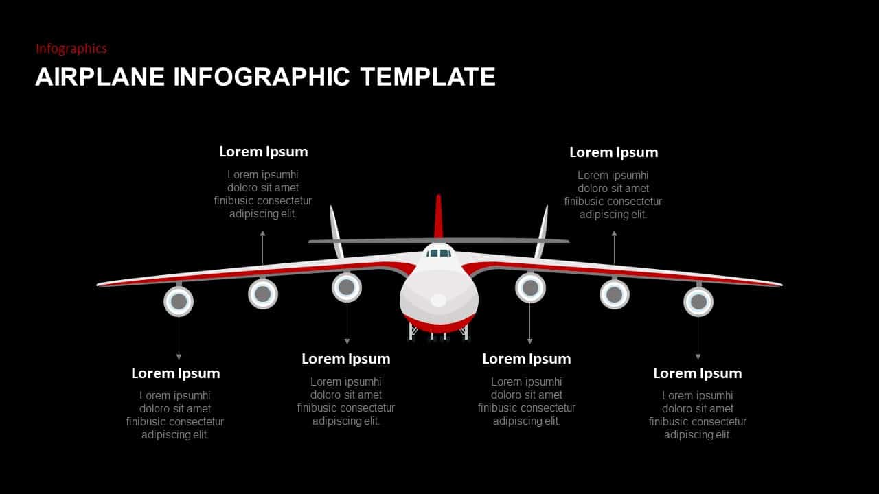 Airplane Powerpoint Template And Keynote For Infographic Presentation