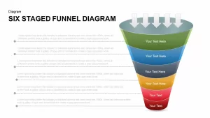 6 Staged Funnel Diagram Template for PowerPoint and Keynote