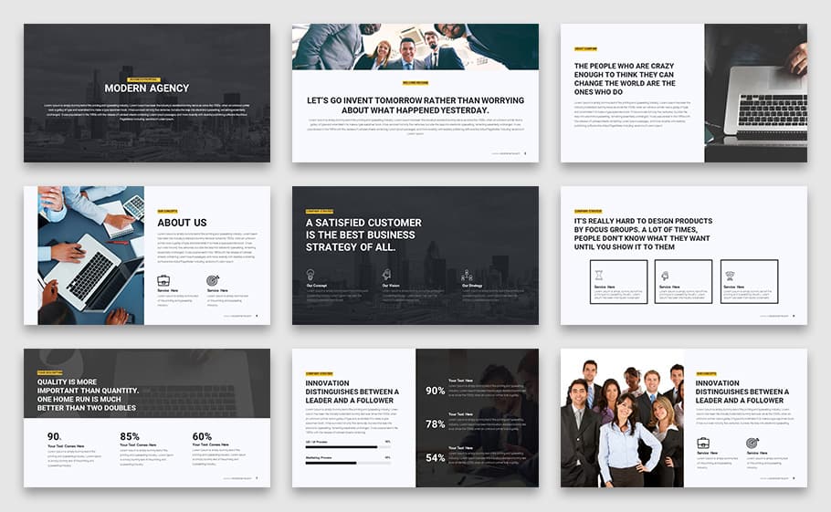 Modern Business Minimal Powerpoint Template And Keynote Slidebazaar