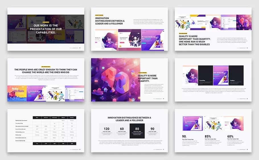 Modern Minimal Business PowerPoint Template and Keynote