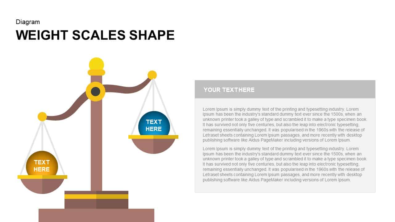 Weight Scales Shape PowerPoint Template