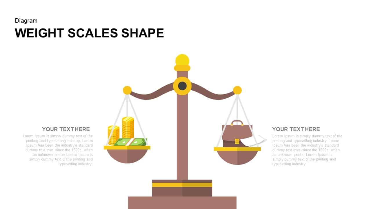 Weight Scales Shape PowerPoint Template