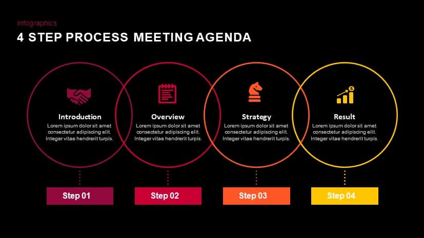 4 Step Meeting Agenda Powerpoint Template And Keynote