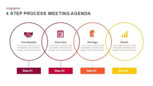 4 Step Process Meeting Agenda PowerPoint Template and Keynote