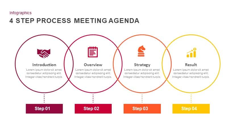 4 Step Meeting Agenda Powerpoint Template And Keynote