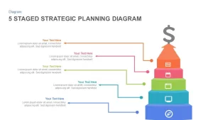 5 staged strategic planning diagram powerpoint template and keynote