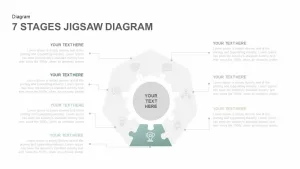 7 Stages Jigsaw Diagram Template for PowerPoint and Keynote