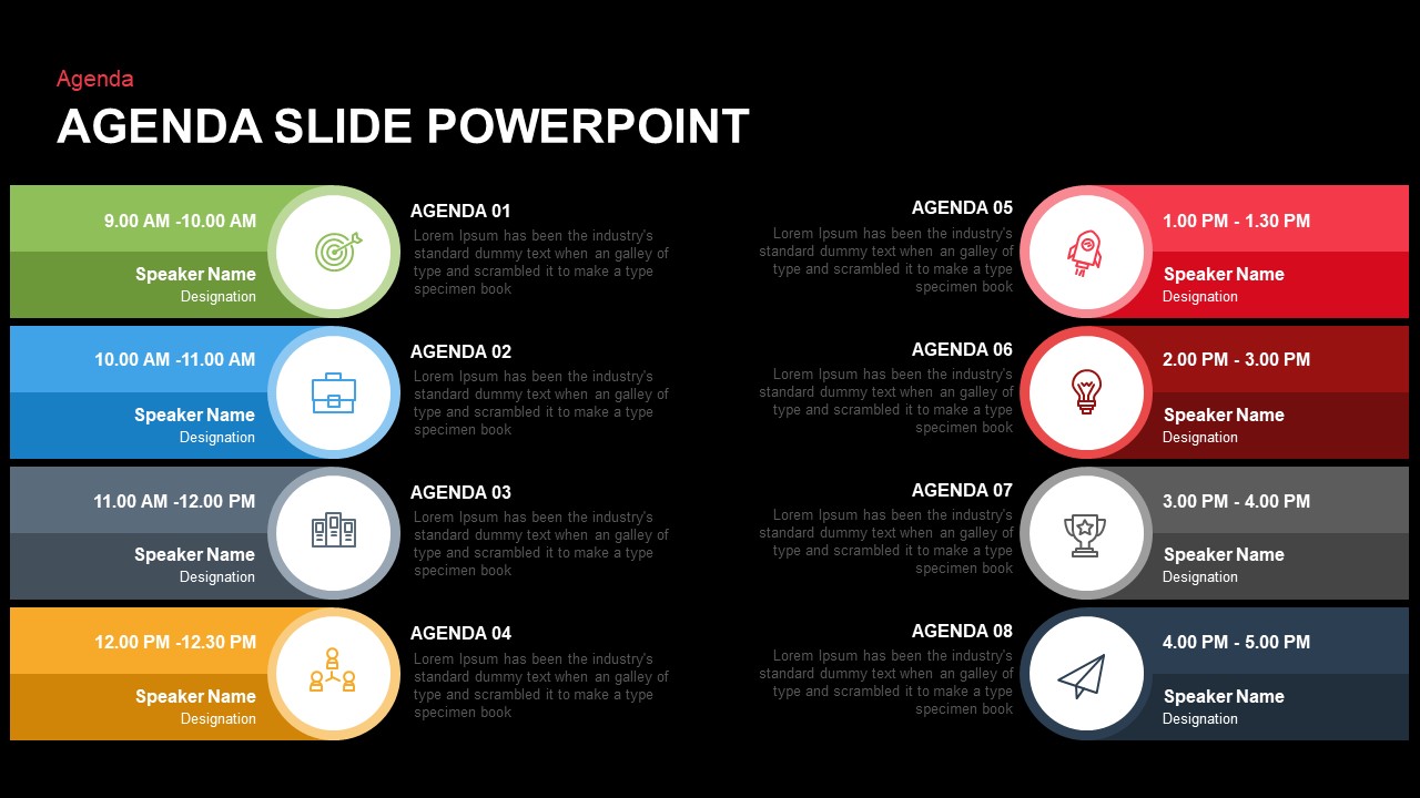 PPT Agenda Slide Templates