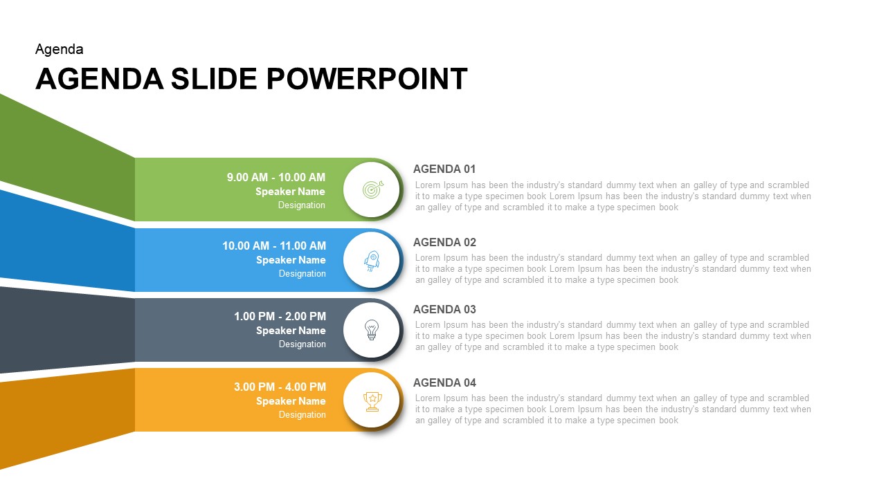 PowerPoint Agenda Slide Template and Keynote Template