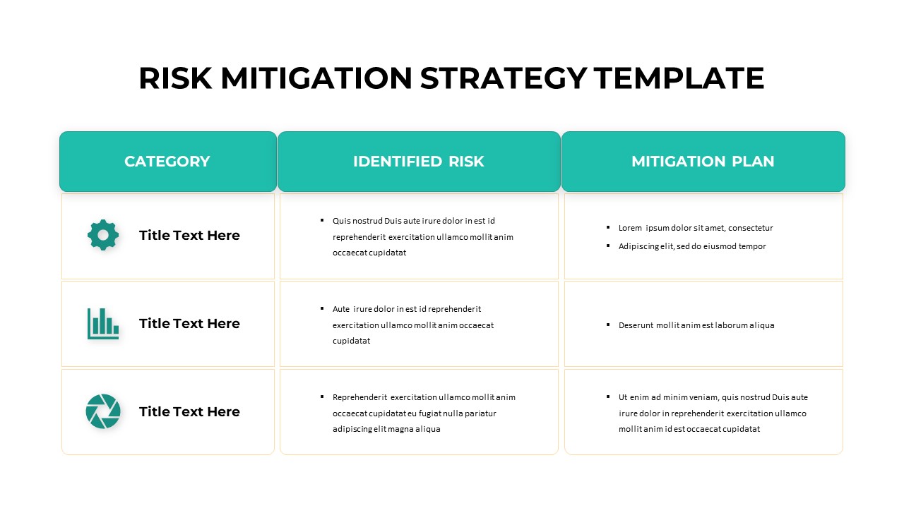 Risk Mitigation Strategy Template For Powerpoint And Keynote 8393