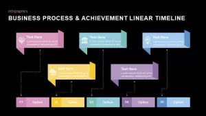 Business process &amp; achievement linear timeline powerpoint template and keynote