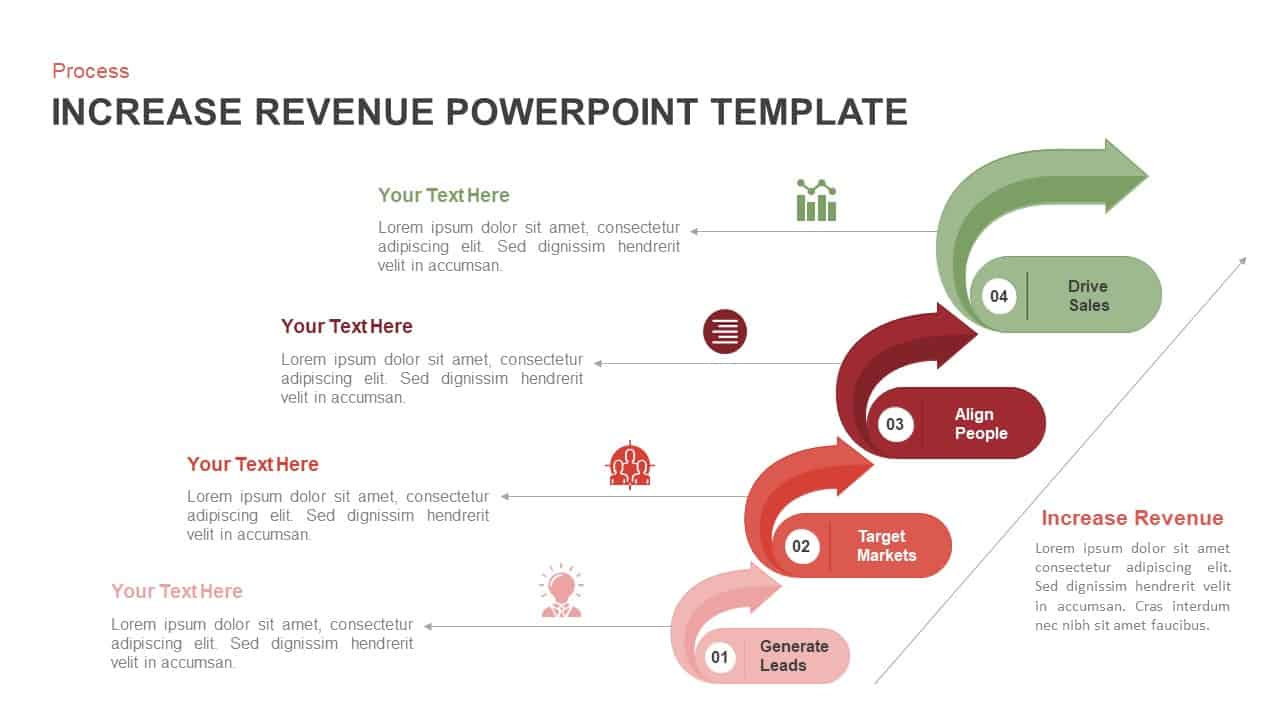 Increase revenue powerpoint template and keynote slide