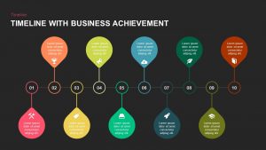Timeline with Business Achievement PowerPoint Template and Keynote Slide