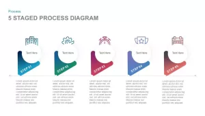 5 Staged Process Diagram PowerPoint Template and Keynote Slide