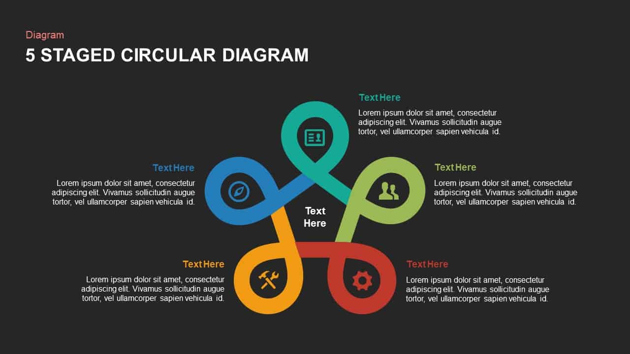3 To 6 Stages Circular Diagram Powerpoint Template And Keynote Slide 7840