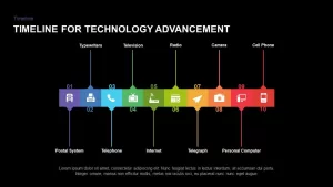 Timeline for Technology Advancement PowerPoint Shapes and keynote