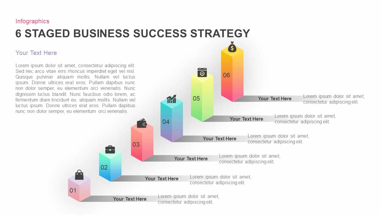 6 Stages Business Success Strategy Powerpoint Template And Keynote 9656