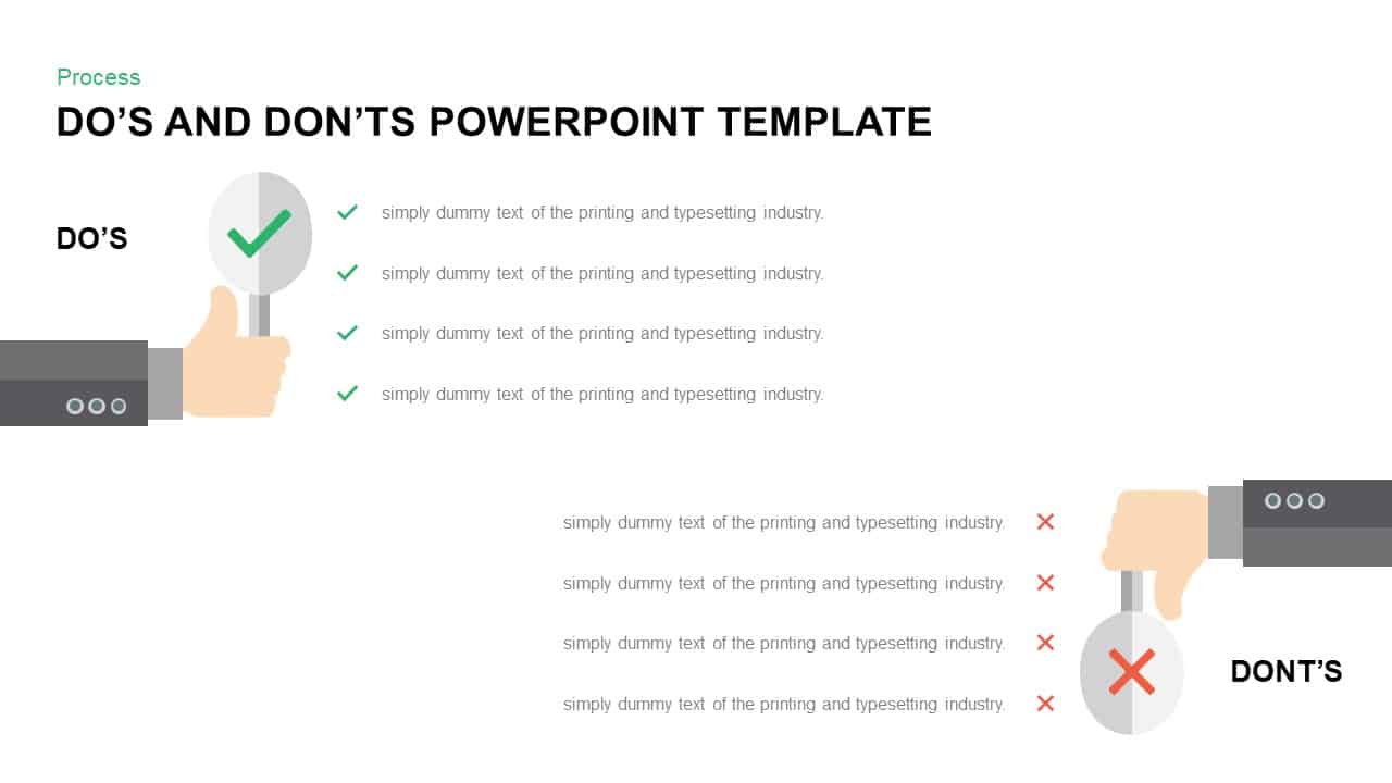 Do’s and don’ts PowerPoint template and Keynote