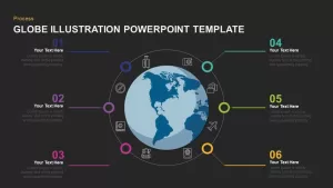 Earth Globe illustration template for PowerPoint and Keynote