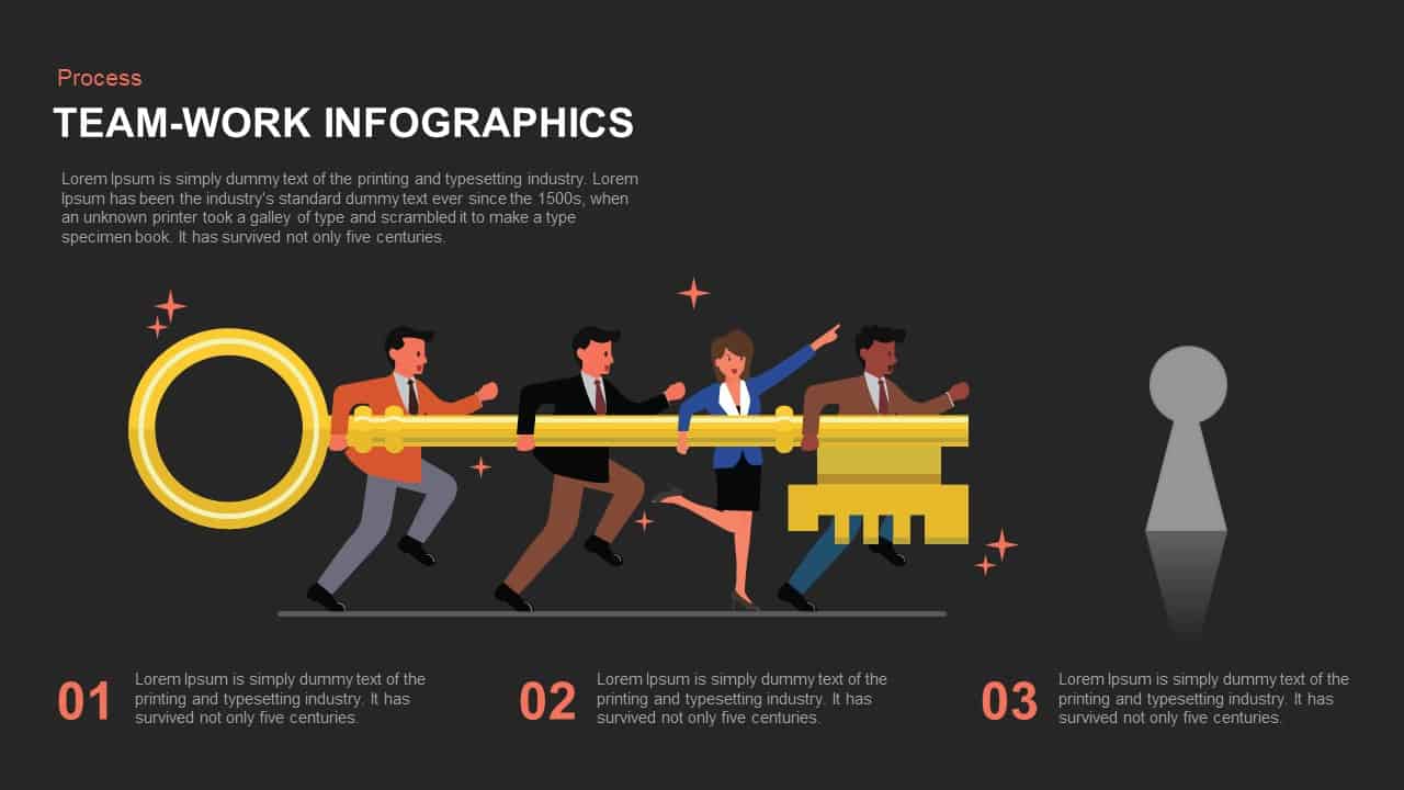 Infographic Teamwork Powerpoint Template And Keynote Slide