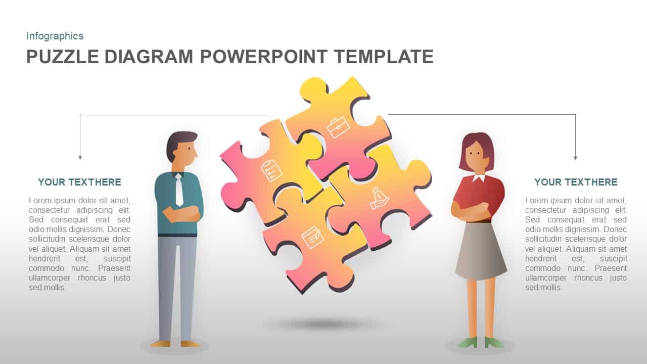 Puzzle PowerPoint Template Diagram and Keynote Slide