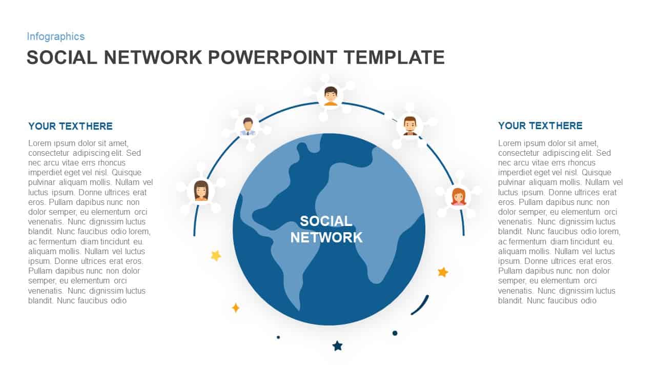 Social network PowerPoint template and keynote