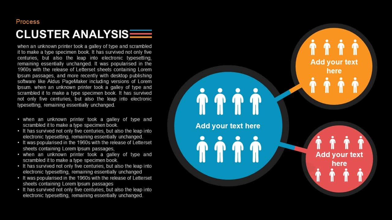 Cluster diagram template for PowerPoint and Keynote