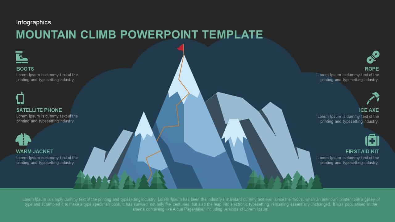Free Powerpoint Templates Mountain Climbing