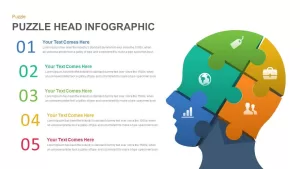 human head puzzle PowerPoint template and keynote