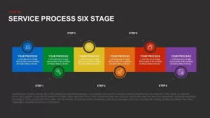 6 stage service process template for PowerPoint and keynote