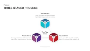 3 Stage Process Circular Diagram PowerPoint Template