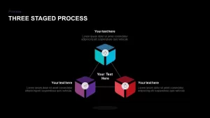 3 Stage Process Circular Diagram Template for PowerPoint and Keynote