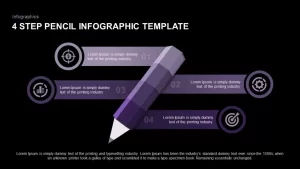 4 Step Pencil Template for PowerPoint and keynote