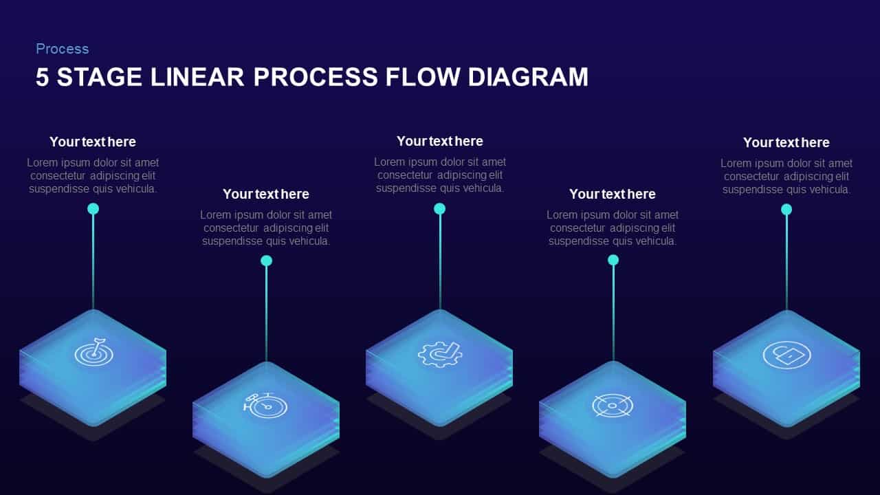 5 Stage Linear Process Flow Diagram For Presentation Slidebazaar 8210