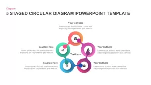 5 staged circular diagram PowerPoint template and keynote