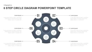 6 Steps Circle Diagram PowerPoint Template