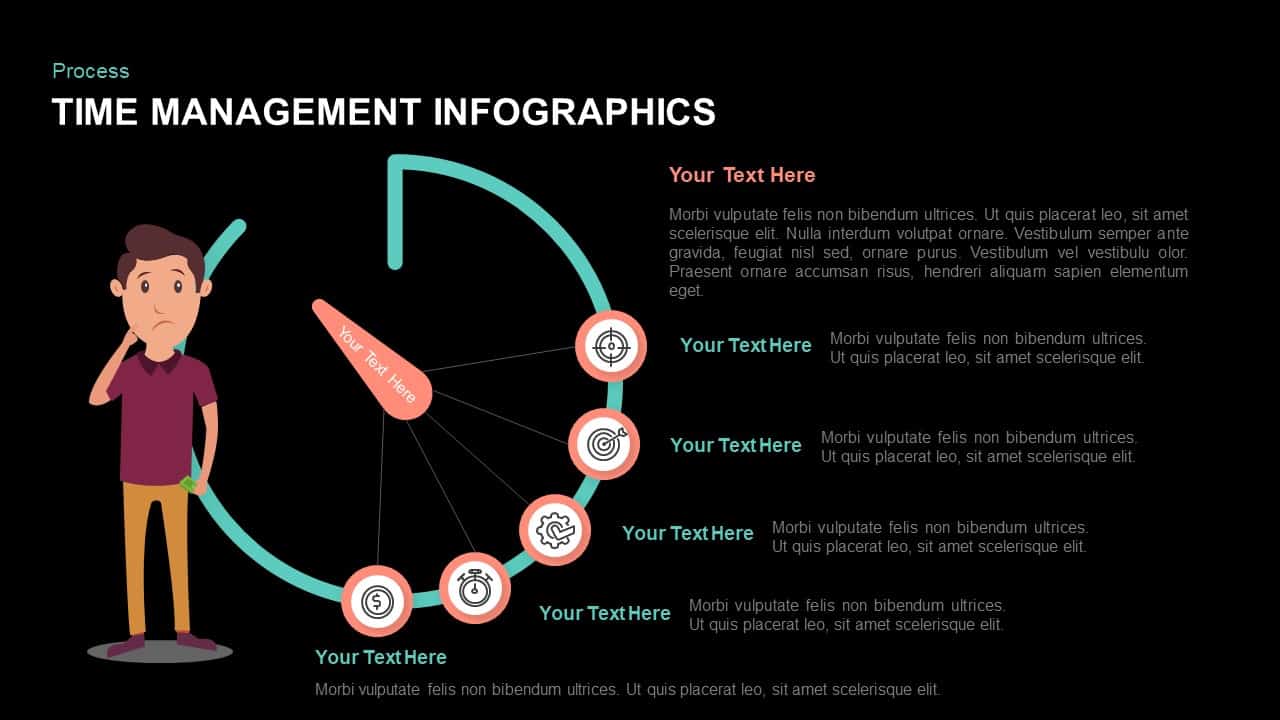 Time Management Infographics |Keynote Template Template for Keynote Best Keynote Template Easy to Edit