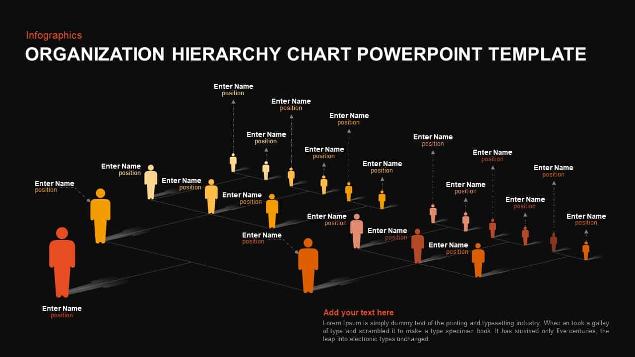 Organization Hierarchy Chart Template for PowerPoint and Keynote