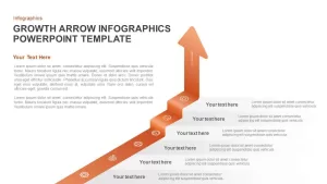 Growth Infographic Arrow PowerPoint Template and Keynote Slide