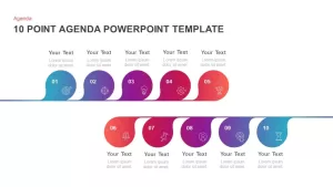 10 Point Agenda PowerPoint Template &#038; Keynote Diagram