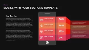 4 Stages Smartphone PowerPoint Template and Keynote